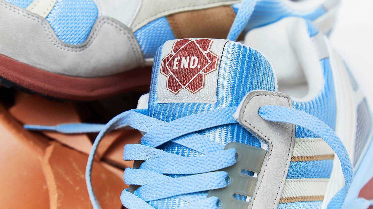 【販売リンクあり】5/22海外発売 END × ADIDAS ZX 9000 "BLUE/LIGHT BROWN" 抽選/定価/販売店舗まとめ 4枚目