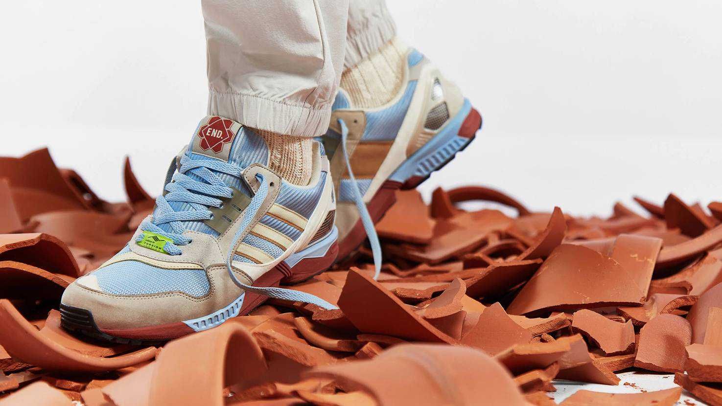 【販売リンクあり】5/22海外発売 END × ADIDAS ZX 9000 "BLUE/LIGHT BROWN" 抽選/定価/販売店舗まとめ 2枚目