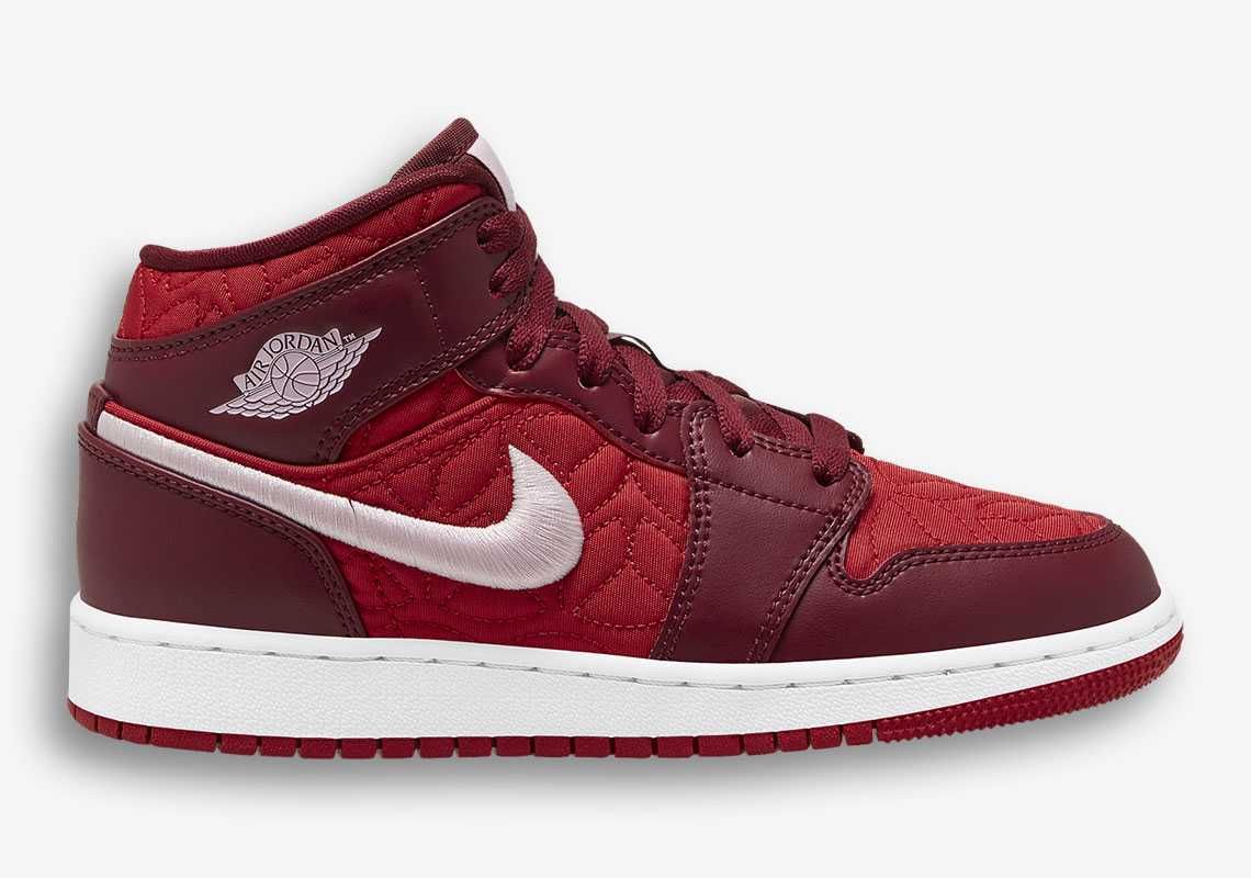 【スニダンで取扱中】11/1発売 NIKE AIR JORDAN 1 MID GS "RED QUILT” 抽選/定価/販売店舗まとめ 6枚目