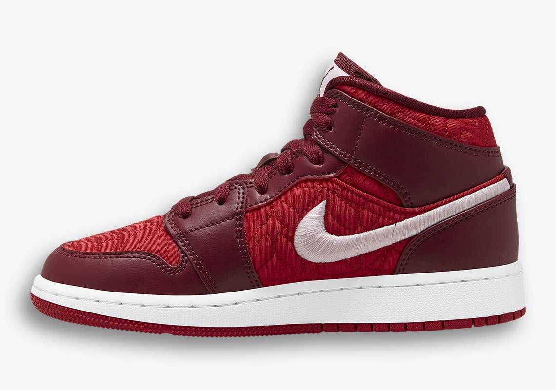 【スニダンで取扱中】11/1発売 NIKE AIR JORDAN 1 MID GS "RED QUILT” 抽選/定価/販売店舗まとめ 7枚目