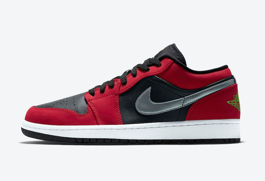 【近日発売】NIKE AIR JORDAN 1 LOW "GYM RED/GREEN/SILVER" 抽選/定価/販売店舗あり 2枚目
