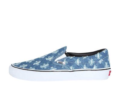 Supreme × Vans Slip-On Hole Punch Denim
