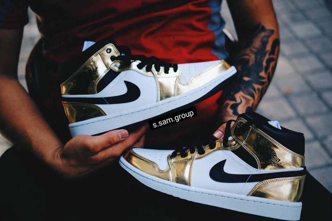 【11/13発売】NIKE AIR JORDAN 1 MID SE "METALLIC GOLD" 抽選/定価/販売店舗まとめ 11枚目