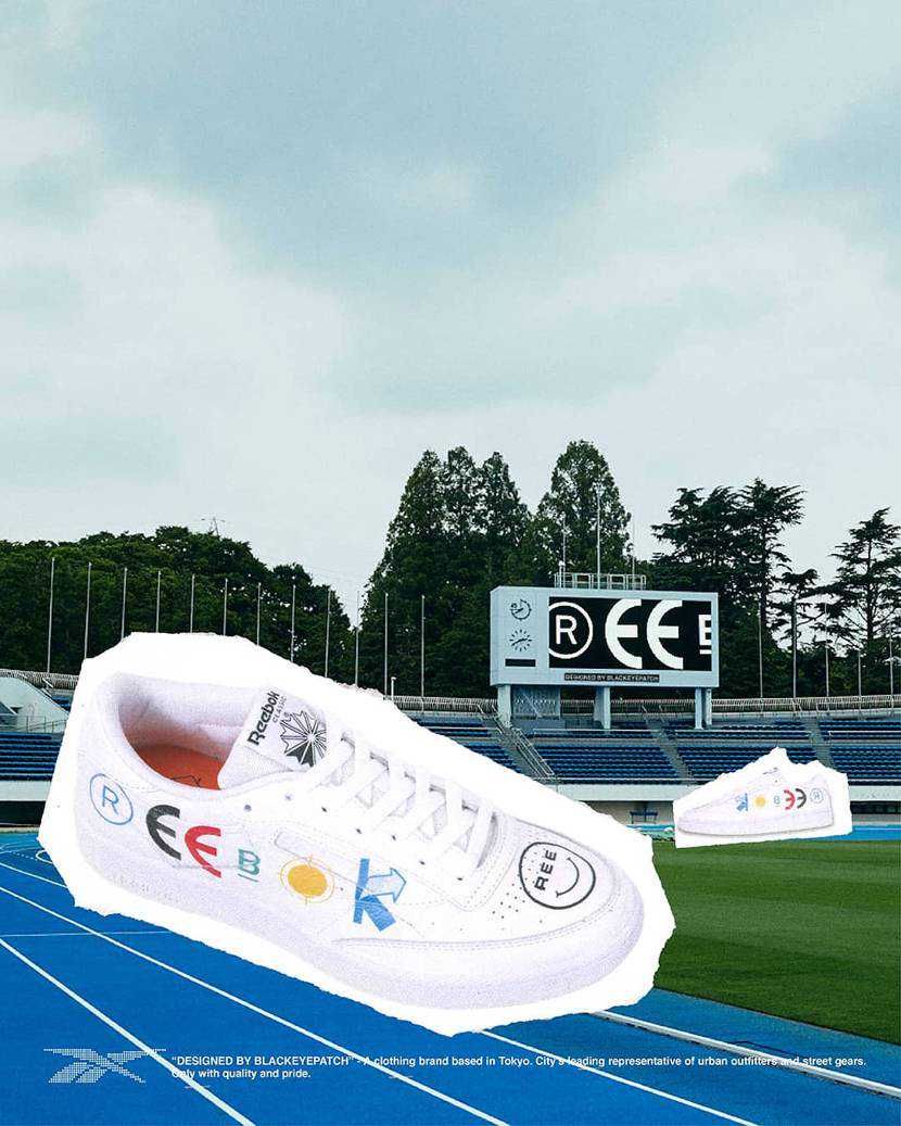 【スニダンで購入可】7/23発売 BLACK EYE PATCH × REEBOK CLUB C 85 2COLORS 抽選/定価/販売店舗まとめ 2枚目