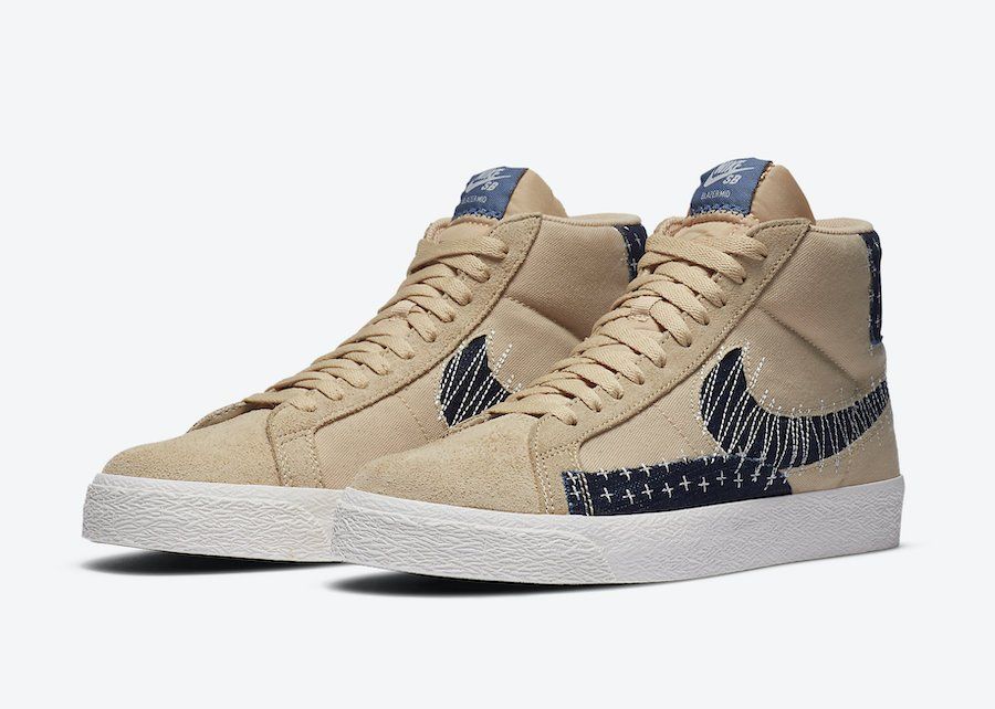 【スニダンで購入可】8/1発売 NIKE SB ZOOM BLAZER MID PREMIUM "SASHIKO" 2COLORS 抽選/定価/販売店舗まとめ 2枚目