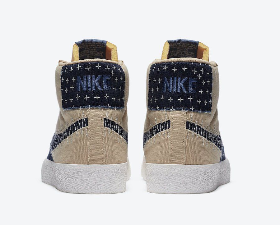 【スニダンで購入可】8/1発売 NIKE SB ZOOM BLAZER MID PREMIUM "SASHIKO" 2COLORS 抽選/定価/販売店舗まとめ 5枚目