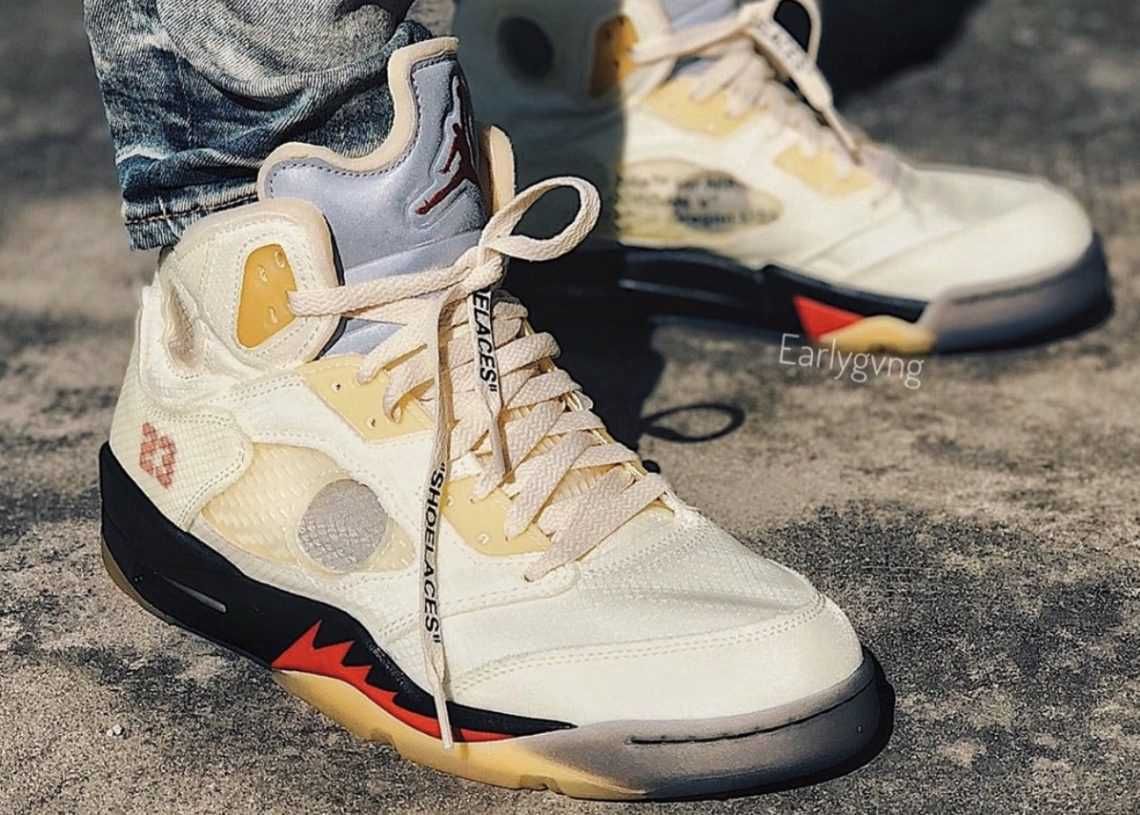 【スニダンで購入可】OFF-WHITE × NIKE AIR JORDAN 5 "SAIL" 抽選/定価/販売店舗まとめ 45枚目