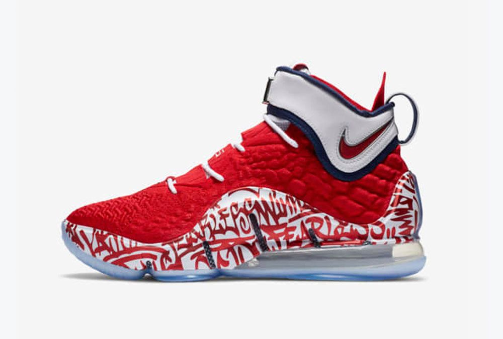 【販売リンクあり】8/1発売 NIKE LEBRON 17 "GRAFFITI FIRE RED" 抽選/定価/販売店舗まとめ 2枚目