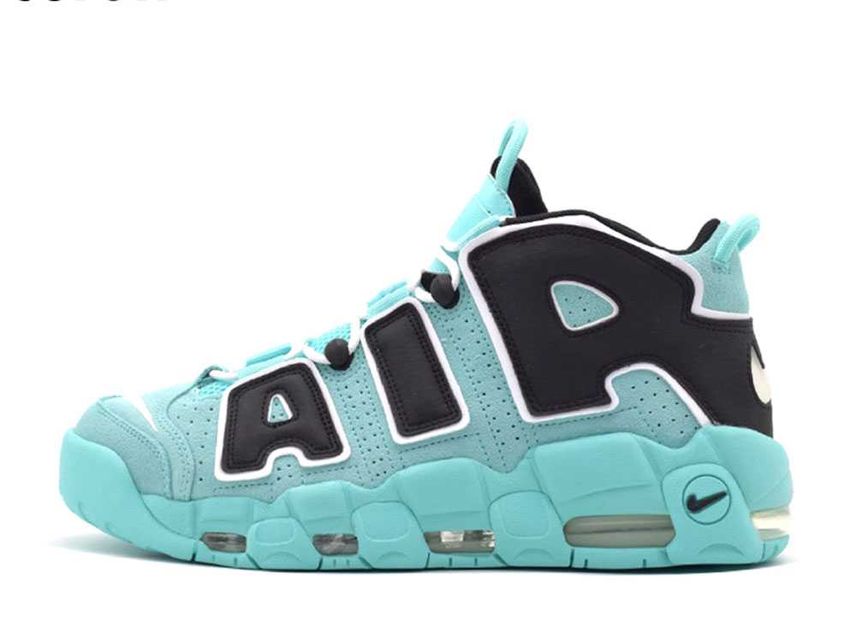 ナイキ エア モア アップテンポ デニム "ライト アクア/ブラック/ホワイト"