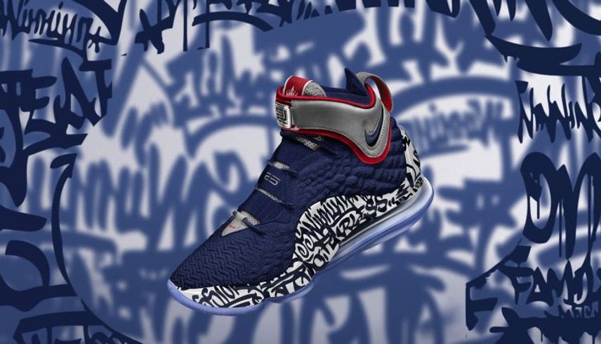 Nike lebron 17 graffiti blue Clearance