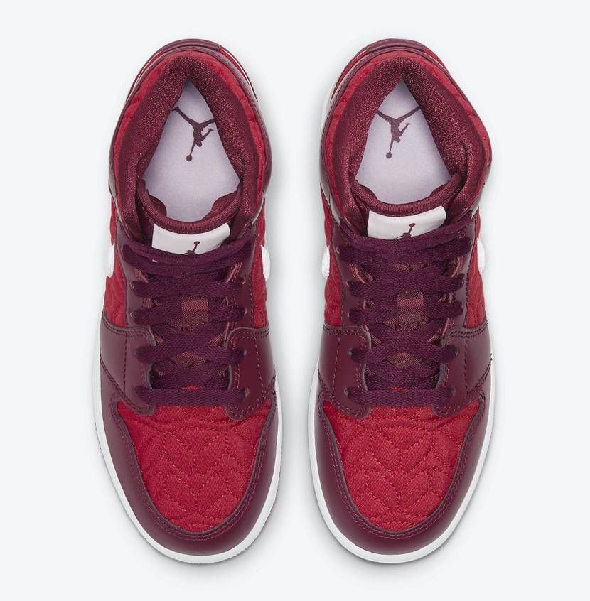【スニダンで取扱中】11/1発売 NIKE AIR JORDAN 1 MID GS "RED QUILT” 抽選/定価/販売店舗まとめ 4枚目
