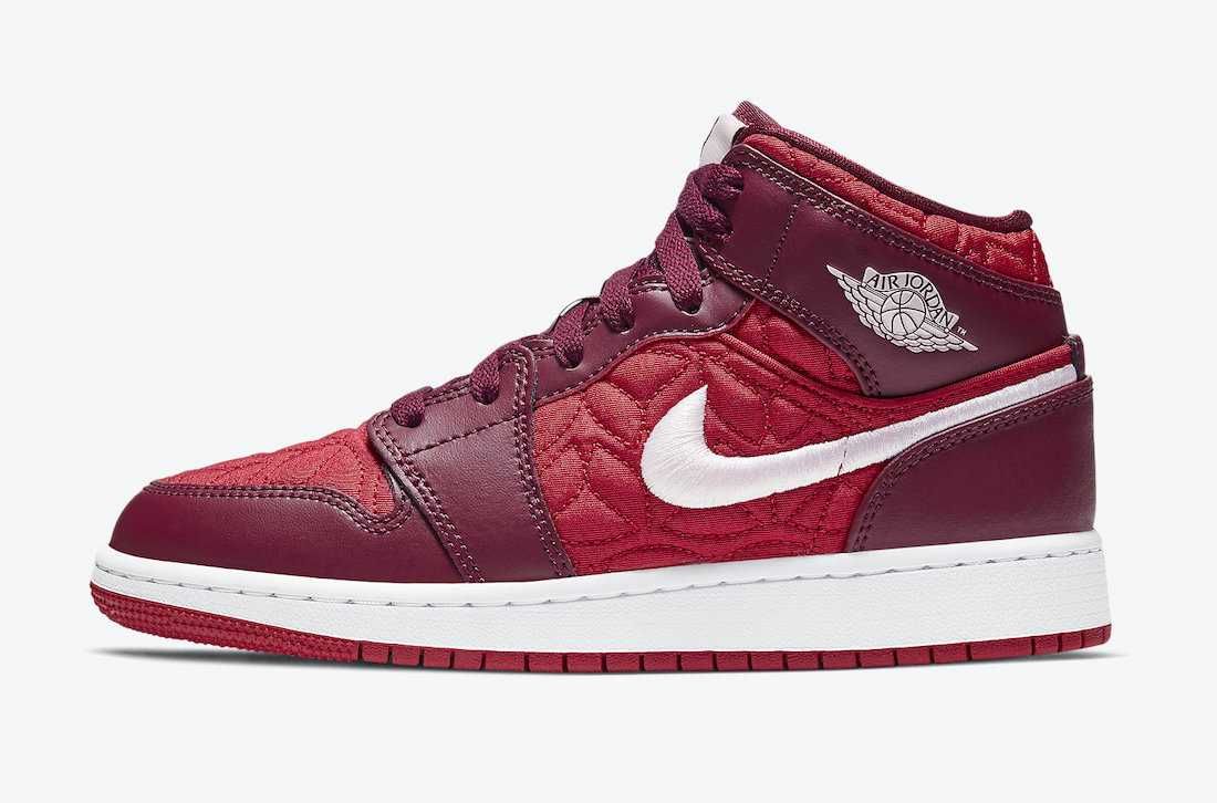 【スニダンで取扱中】11/1発売 NIKE AIR JORDAN 1 MID GS "RED QUILT” 抽選/定価/販売店舗まとめ 3枚目