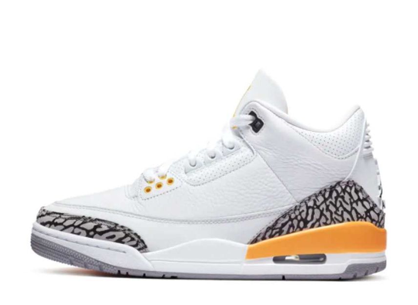 Air jordan 3 white and orange best sale