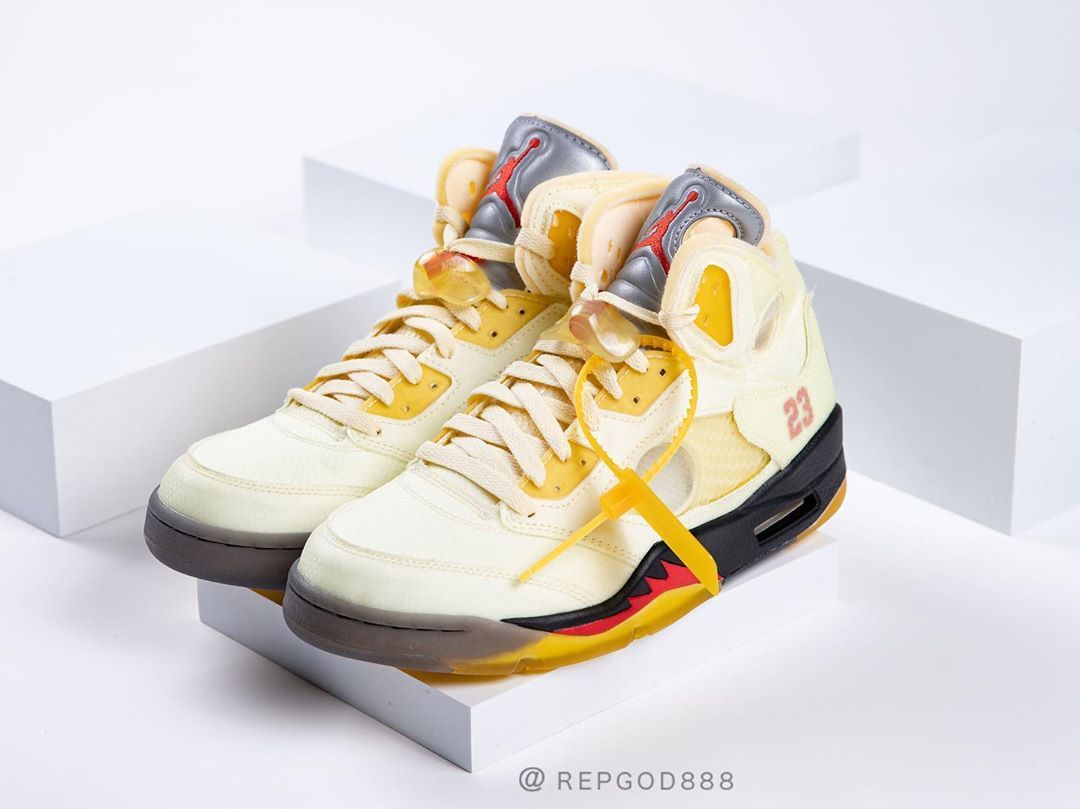 【スニダンで購入可】OFF-WHITE × NIKE AIR JORDAN 5 "SAIL" 抽選/定価/販売店舗まとめ 35枚目