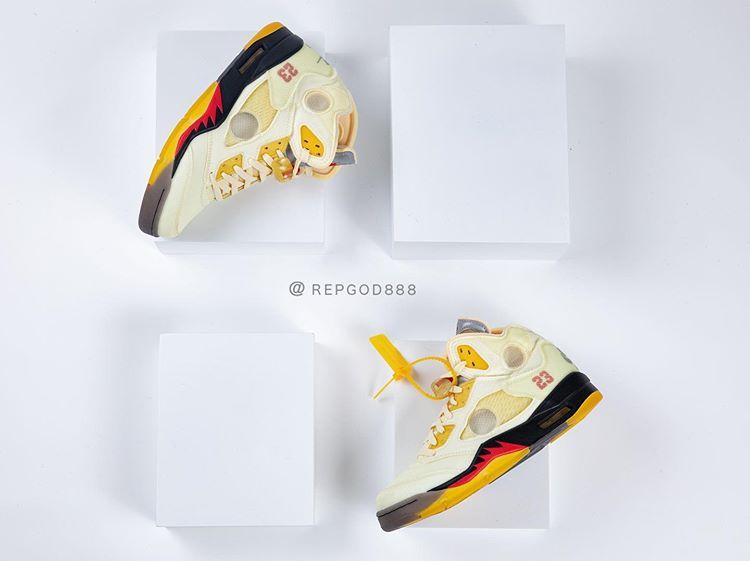 【スニダンで購入可】OFF-WHITE × NIKE AIR JORDAN 5 "SAIL" 抽選/定価/販売店舗まとめ 38枚目