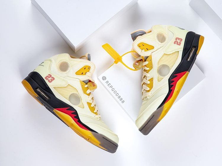 【2020年末発売】OFF-WHITE × NIKE AIR JORDAN5 "SAIL" 抽選/定価/販売店舗まとめ