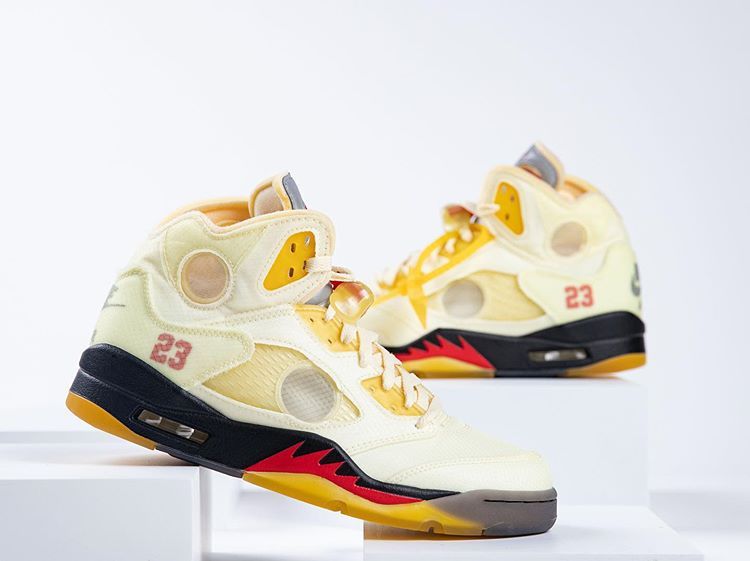 【スニダンで購入可】OFF-WHITE × NIKE AIR JORDAN 5 "SAIL" 抽選/定価/販売店舗まとめ 34枚目