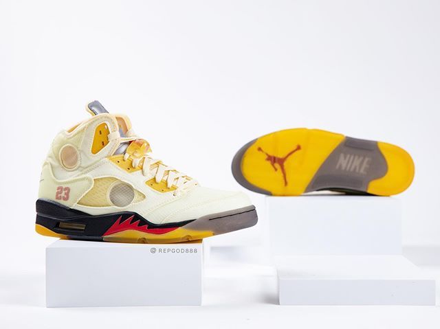 【スニダンで購入可】OFF-WHITE × NIKE AIR JORDAN 5 "SAIL" 抽選/定価/販売店舗まとめ 37枚目