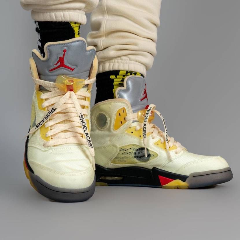 【スニダンで購入可】OFF-WHITE × NIKE AIR JORDAN 5 "SAIL" 抽選/定価/販売店舗まとめ 31枚目