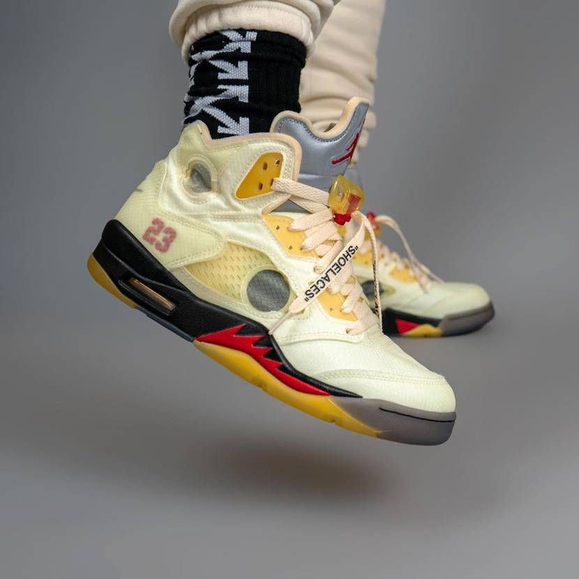 【スニダンで購入可】OFF-WHITE × NIKE AIR JORDAN 5 "SAIL" 抽選/定価/販売店舗まとめ 29枚目