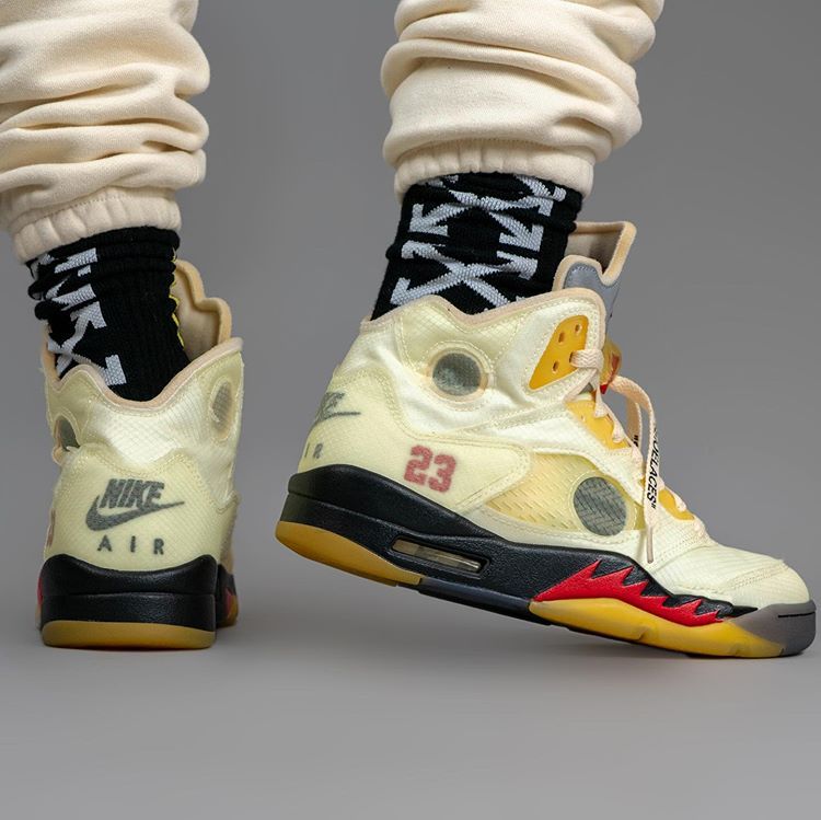 【スニダンで購入可】OFF-WHITE × NIKE AIR JORDAN 5 "SAIL" 抽選/定価/販売店舗まとめ 27枚目