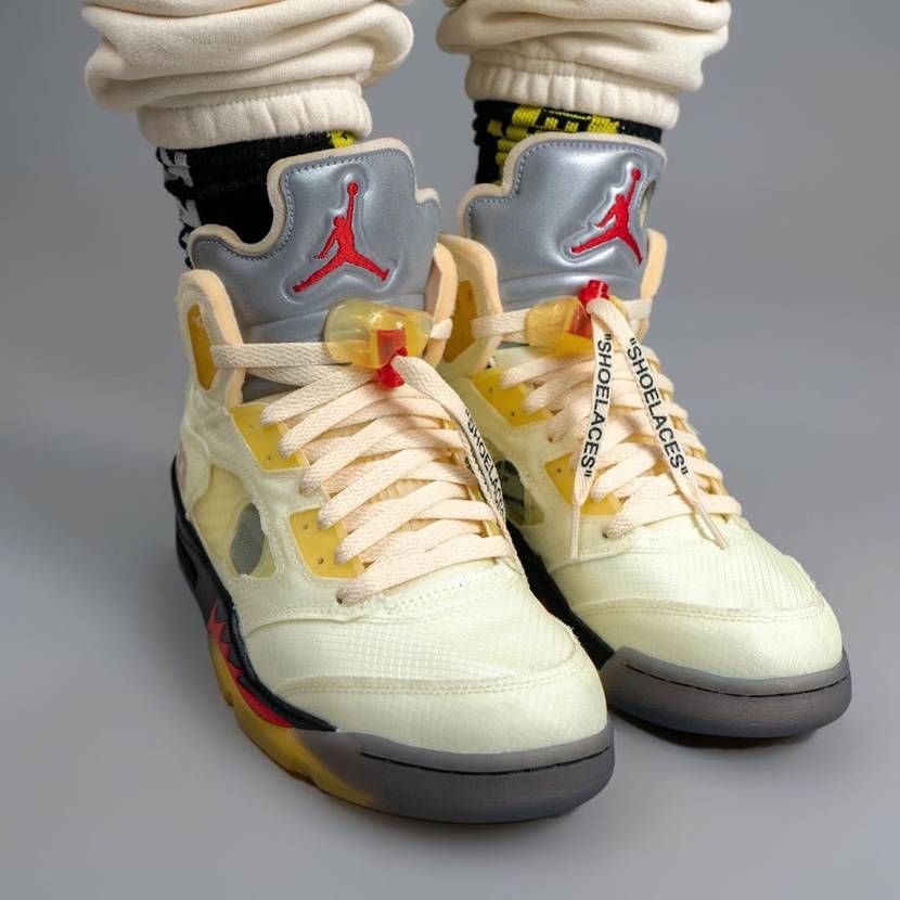 【スニダンで購入可】OFF-WHITE × NIKE AIR JORDAN 5 "SAIL" 抽選/定価/販売店舗まとめ 28枚目