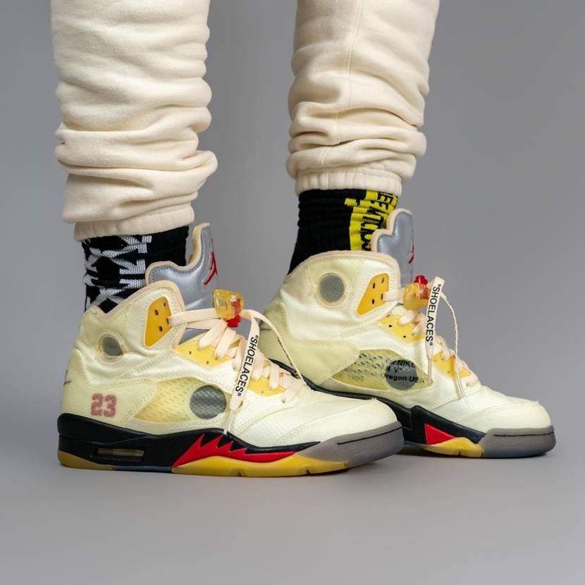 【スニダンで購入可】OFF-WHITE × NIKE AIR JORDAN 5 "SAIL" 抽選/定価/販売店舗まとめ 24枚目
