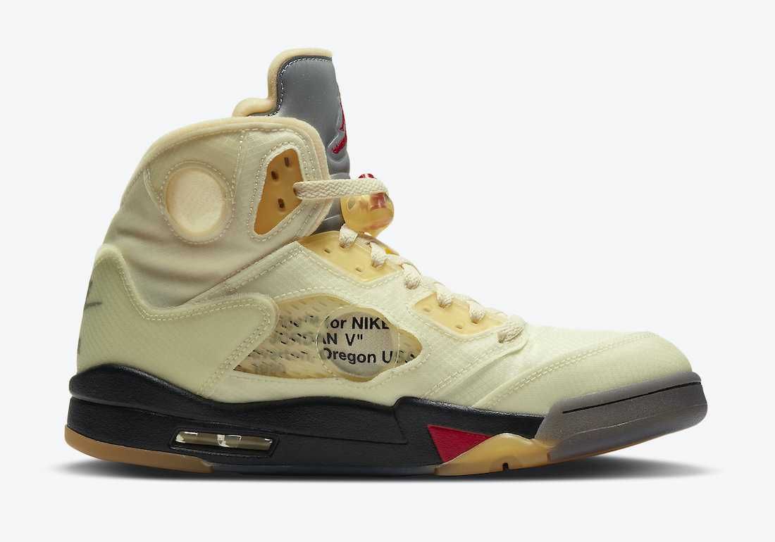 【スニダンで購入可】OFF-WHITE × NIKE AIR JORDAN 5 "SAIL" 抽選/定価/販売店舗まとめ 10枚目
