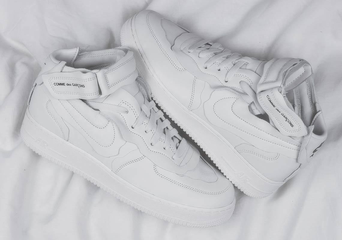 【スニダンで購入可】10/31発売 COMME des GARCONS × NIKE AIR FORCE 1 MID  抽選/定価/販売店舗まとめ 5枚目