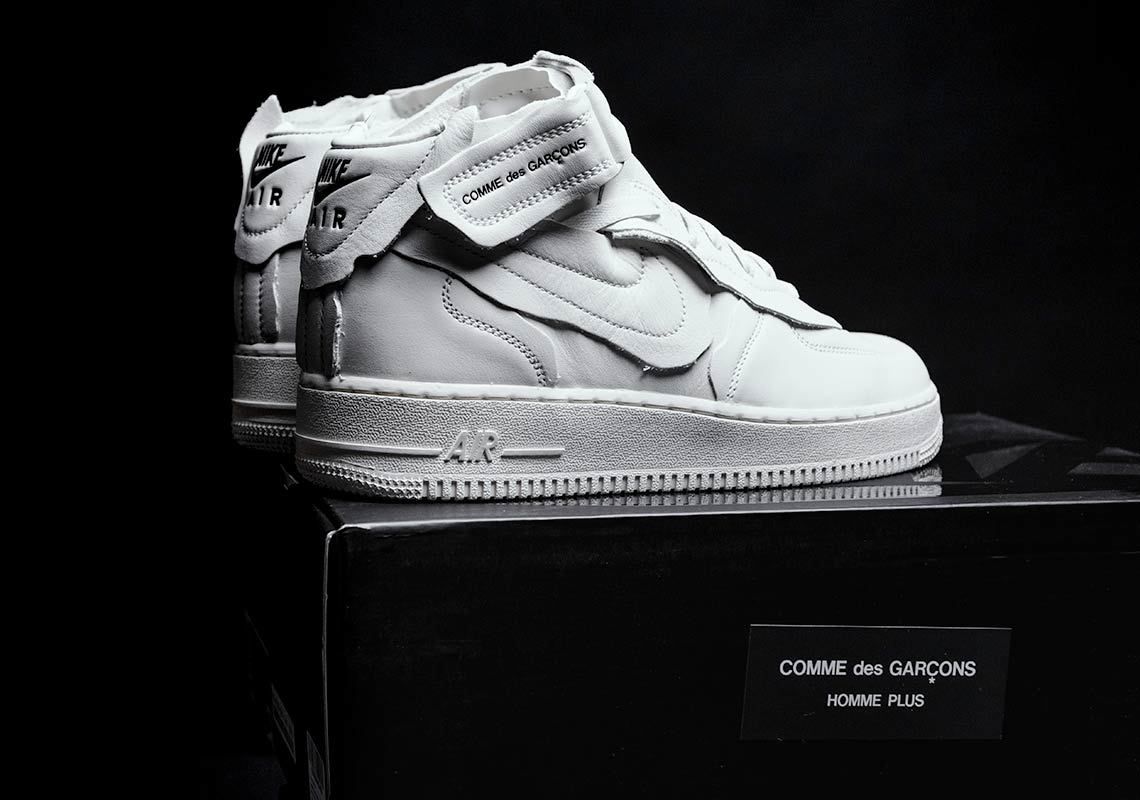 【スニダンで購入可】10/31発売 COMME des GARCONS × NIKE AIR FORCE 1 MID  抽選/定価/販売店舗まとめ 2枚目