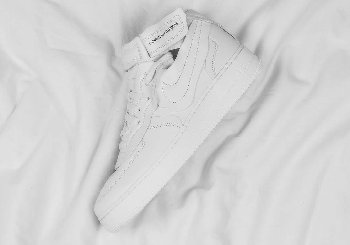 【スニダンで購入可】10/31発売 COMME des GARCONS × NIKE AIR FORCE 1 MID  抽選/定価/販売店舗まとめ 3枚目