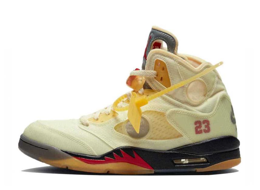 OFF-WHITE NIKE AIR JORDAN 5 SAIL 26cm - www.sorbillomenu.com