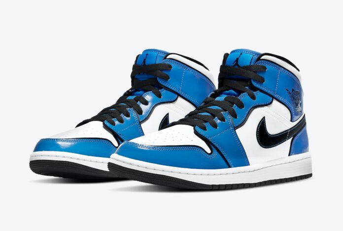 【スニダンで購入可】NIKE AIR JORDAN 1 MID "SIGNAL BLUE" 抽選/定価/販売店舗まとめ 2枚目