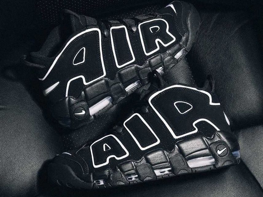Nike air more uptempo 2025 96 black and white
