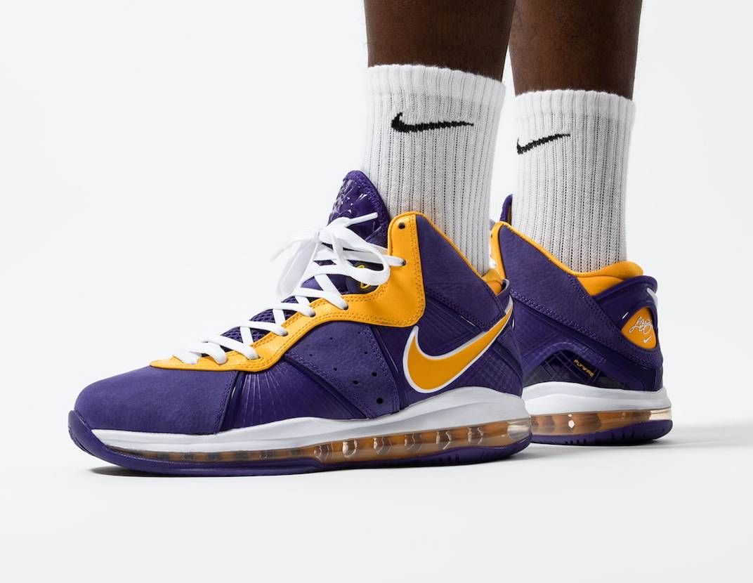【販売リンクあり】12/30発売 NIKE LEBRON 8 "LAKERS" 抽選/定価/販売店舗まとめ 2枚目