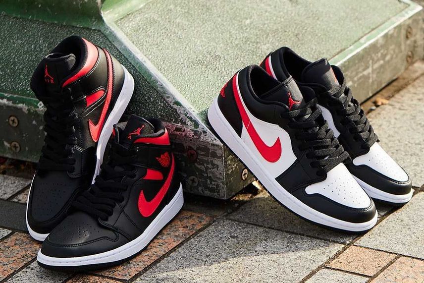 【スニダンで購入可】NIKE WMNS AIR JORDAN 1 "BLACK/SIREN RED/WHITE" 2TYPE 抽選/定価/販売店舗まとめ