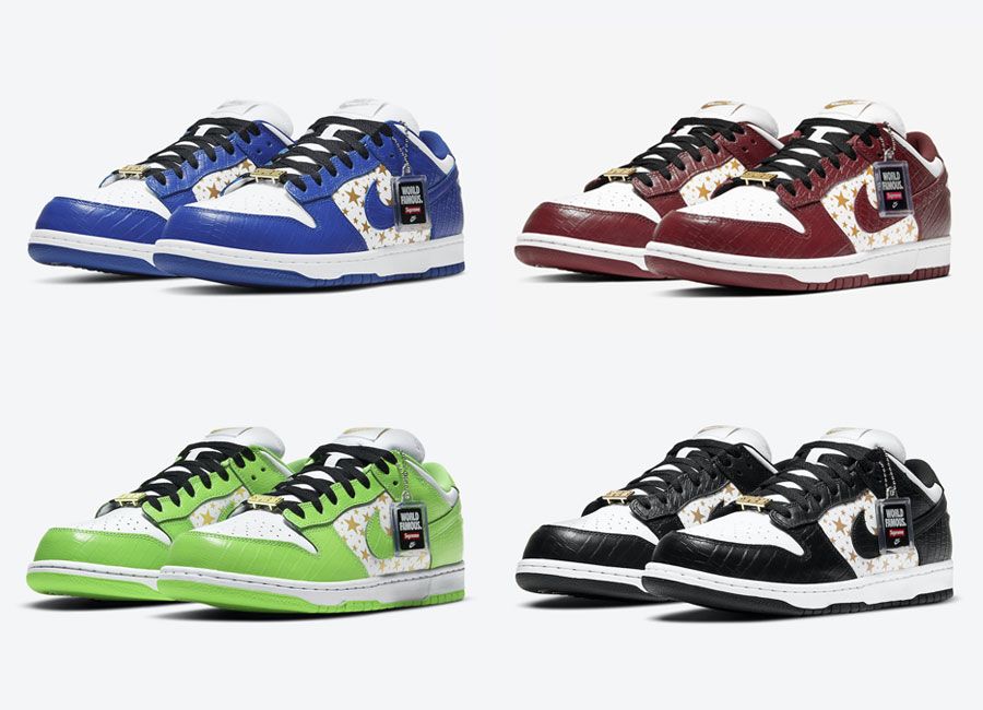 【スニダンで購入可】3/6発売 Supreme × Nike SB Dunk Low OG QS "Gold Stars" 4colors 抽選/定価/販売店舗まとめ 21枚目