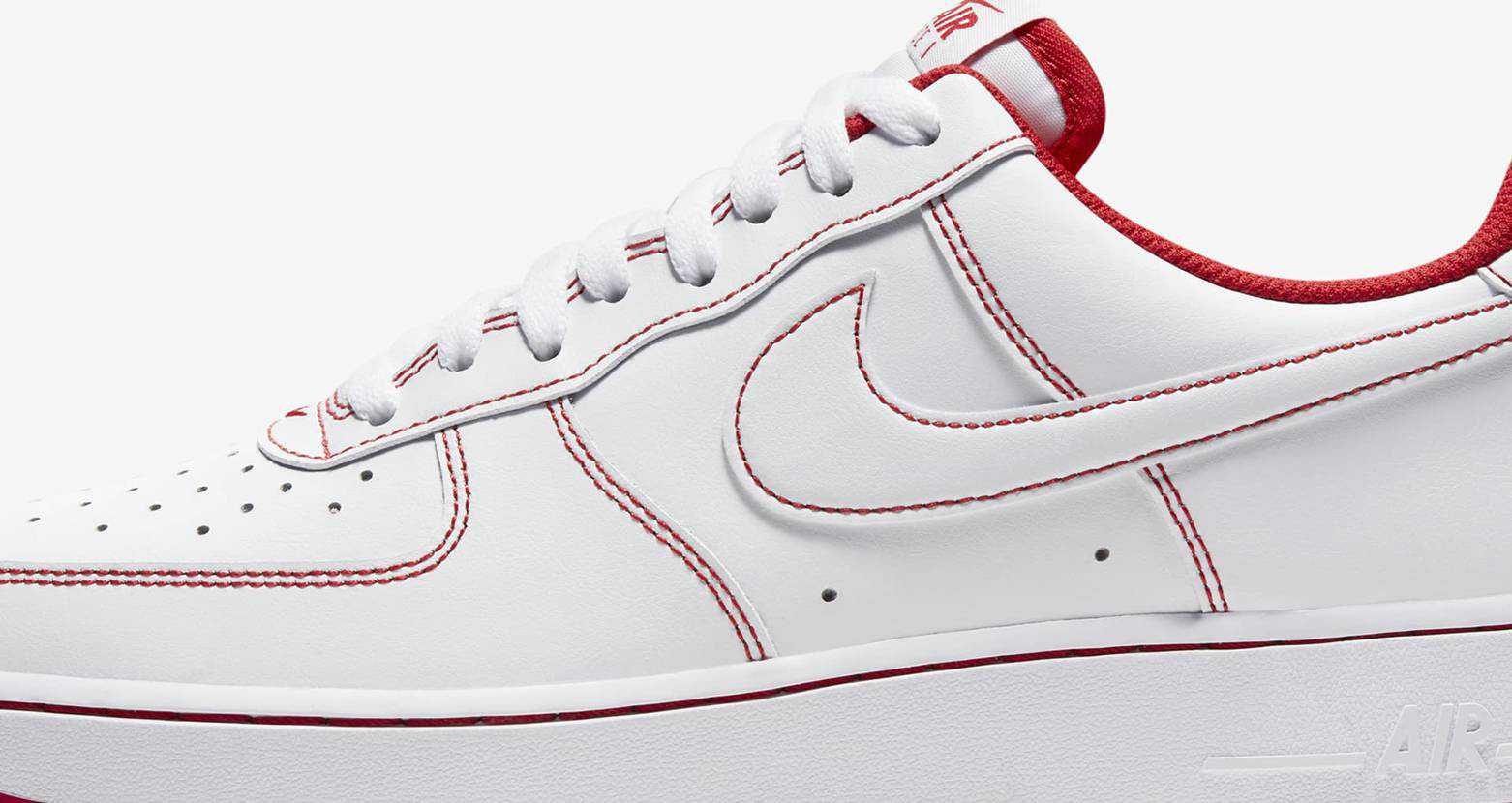 【スニダンで購入可】NIKE AIR FORCE 1 STITCH "RADIANT RED" 抽選/定価/販売店舗まとめ 9枚目