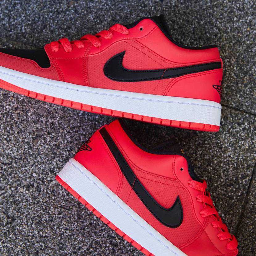 【スニダンで購入可】NIKE WMNS AIR JORDAN 1 LOW "SIREN RED/BLACK/GOLD" 抽選/定価/販売店舗まとめ 4枚目