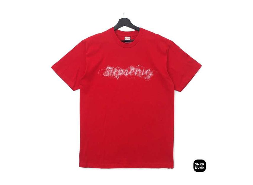 Supreme smoke tee cheap red