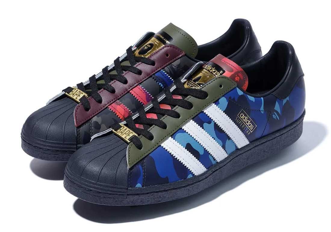 【スニダンで購入可】BAPE × ADIDAS SUPERSTAR 80S 2COLORS  抽選/定価/販売店舗まとめ 5枚目