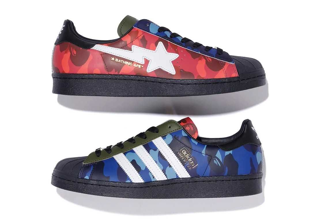 【スニダンで購入可】BAPE × ADIDAS SUPERSTAR 80S 2COLORS  抽選/定価/販売店舗まとめ 6枚目