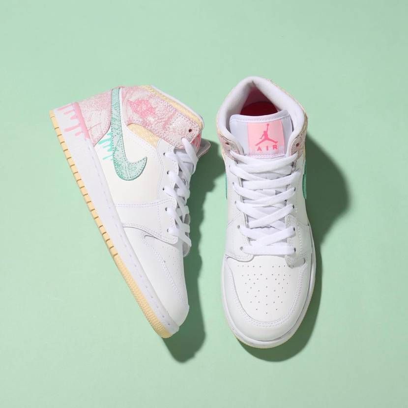 【スニダンで購入可】NIKE GS AIR JORDAN 1 MID "PAINT DRIP" 抽選/定価/販売店舗まとめ 2枚目