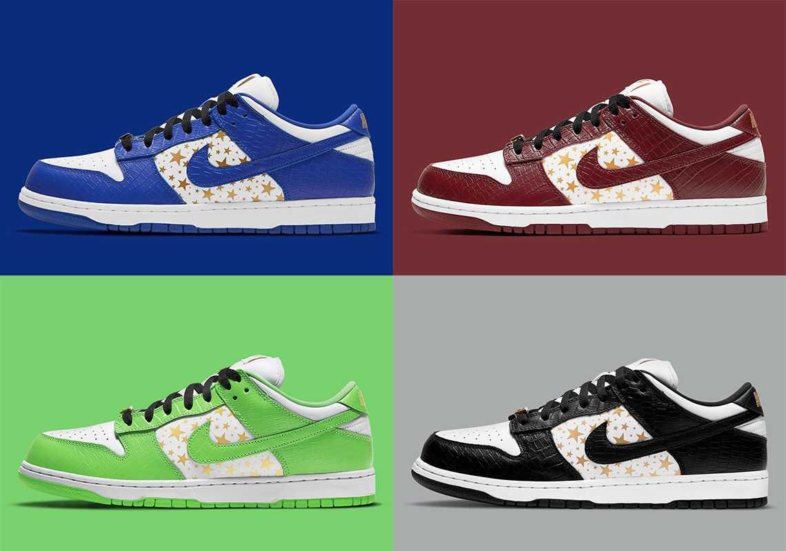 【スニダンで購入可】3/6発売 Supreme × Nike SB Dunk Low OG QS "Gold Stars" 4colors 抽選/定価/販売店舗まとめ 15枚目