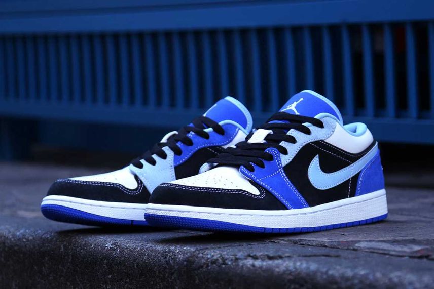 Air Jordan 1 ホワイト/ブルー/ブラック NIKE AIR JORDAN 1 LOW