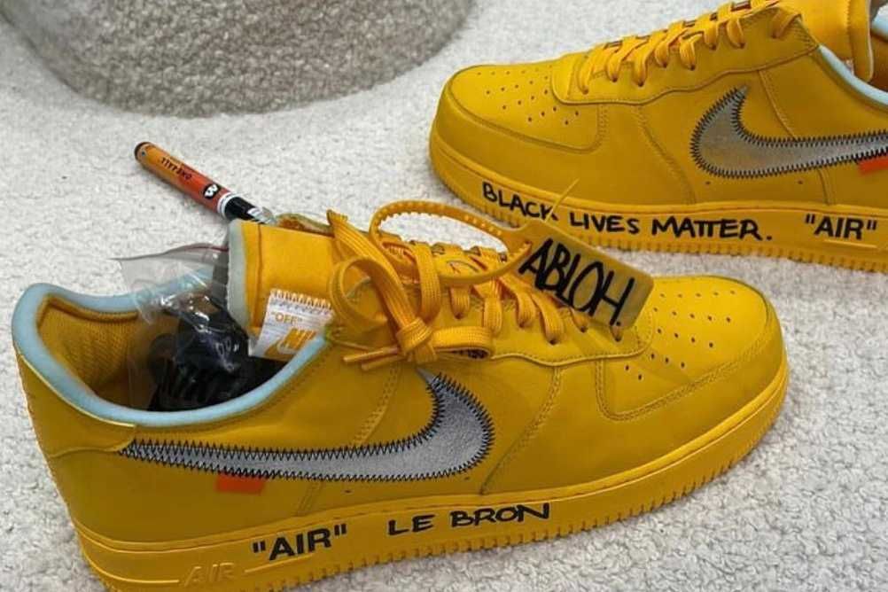 【2021年7月発売】OFF-WHITE × NIKE AIR FORCE 1 "UNIVERSITY GOLD" 抽選/定価/販売店舗まとめ