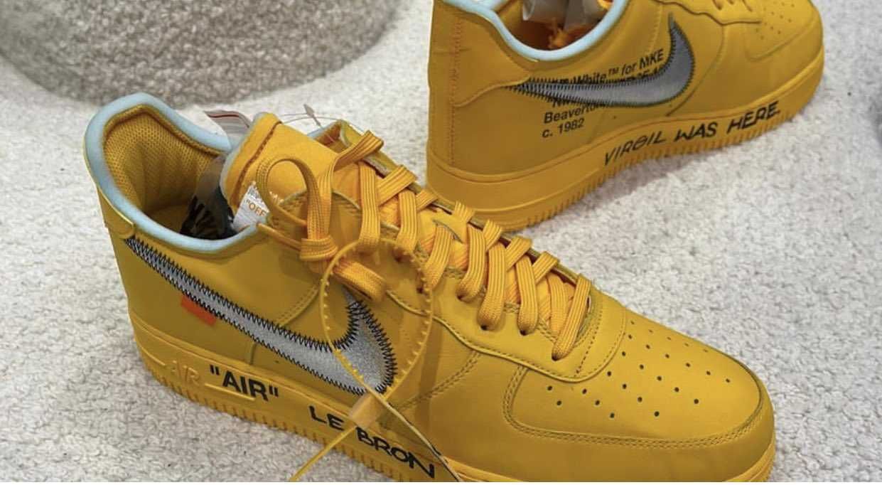 【スニダンで購入可】海外9/28発売 Off-White × Nike Air Force 1 "University Gold" 抽選/定価/販売店舗まとめ 14枚目