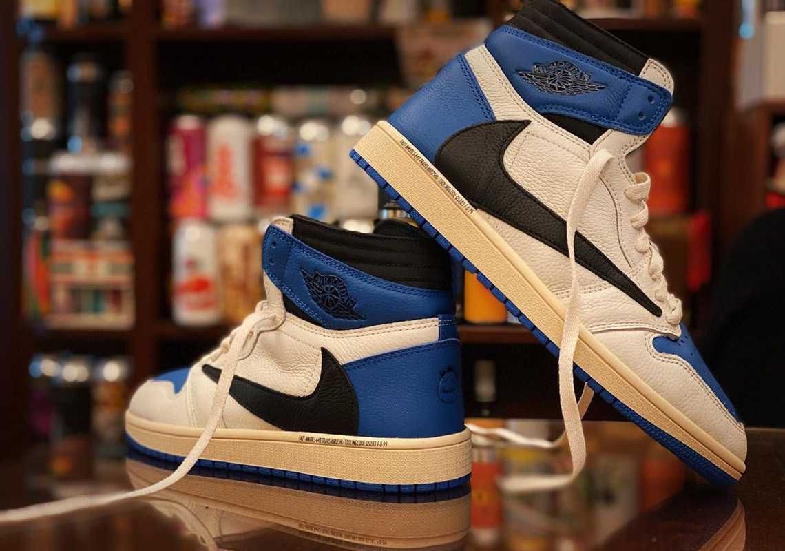 【スニダンで購入可】7/29発売 TRAVIS SCOTT × FRAGMENT × NIKE AIR JORDAN 1 HIGH "MILITARY BLUE" 抽選/定価/販売店舗まとめ 9枚目