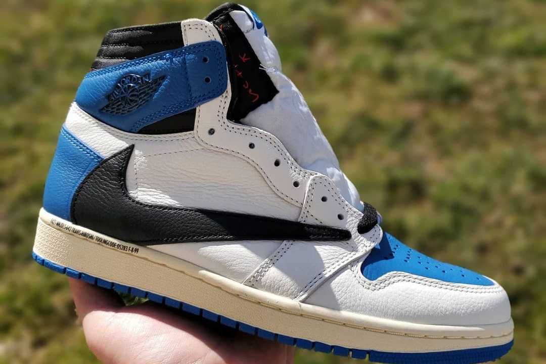 【スニダンで購入可】7/29発売 TRAVIS SCOTT × FRAGMENT × NIKE AIR JORDAN 1 HIGH "MILITARY BLUE" 抽選/定価/販売店舗まとめ 4枚目