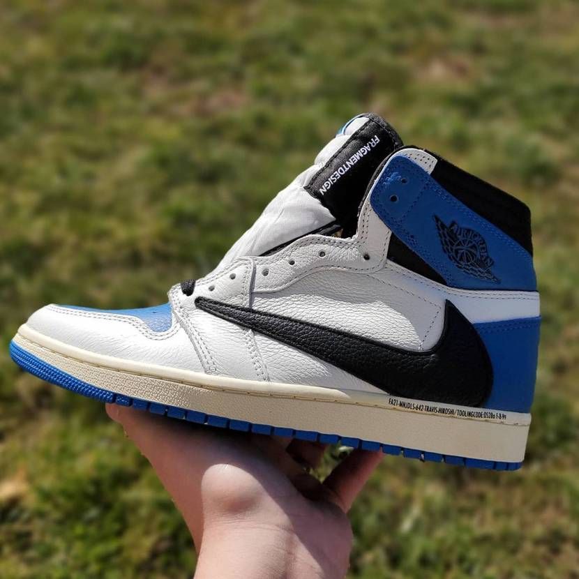 【スニダンで購入可】7/29発売 TRAVIS SCOTT × FRAGMENT × NIKE AIR JORDAN 1 HIGH "MILITARY BLUE" 抽選/定価/販売店舗まとめ 6枚目